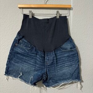 Old Navy‎ Women Dark Blue Maternity Slouchy Straight Casual Summer Shorts Size 4